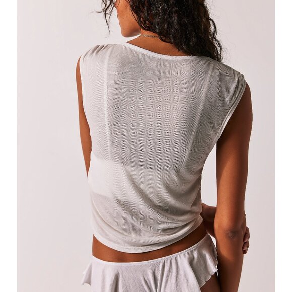 🎉LAST CHANCE🎉 FREE PEOPLE Night We Met Tee / Sea Salt - Picture 2 of 4